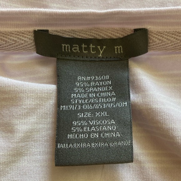 MATTY M PETAL PINK V-NECK SHORT SLEEVE TWIST FRONT TOP PLUS SIZE XXL 🌟NWT🌟 - Picture 12 of 15